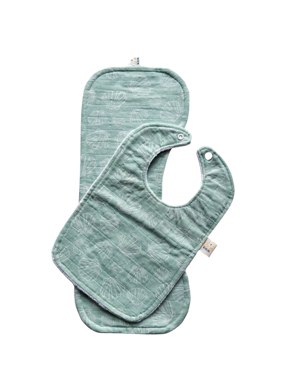 Scallop Shell Burp Cloth