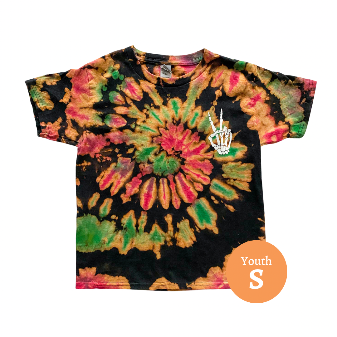 Skelly Peace Kids' Tie Dye T-shirt