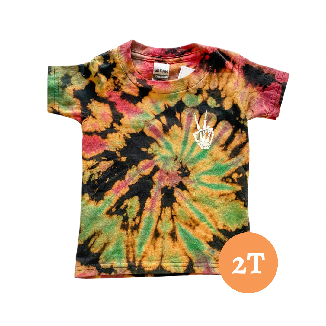 Skelly Peace Kids' Tie Dye T-shirt