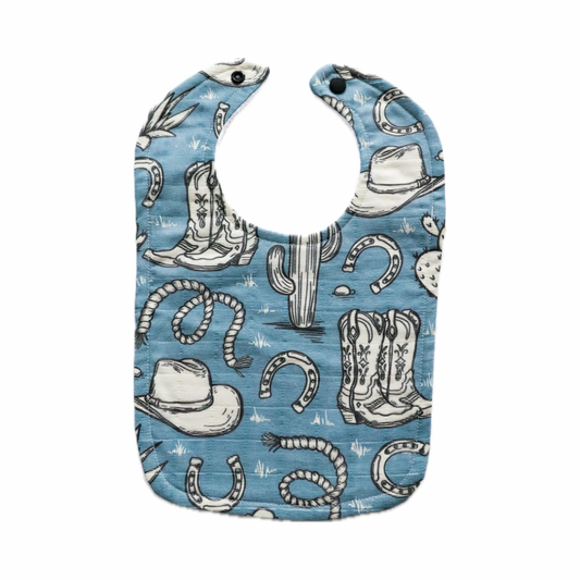 Cowboy Blues Bib