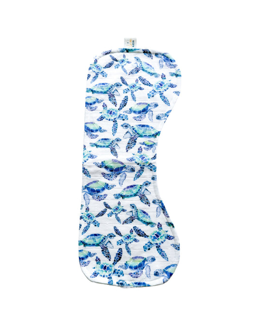 Turtle Time Burp Cloth