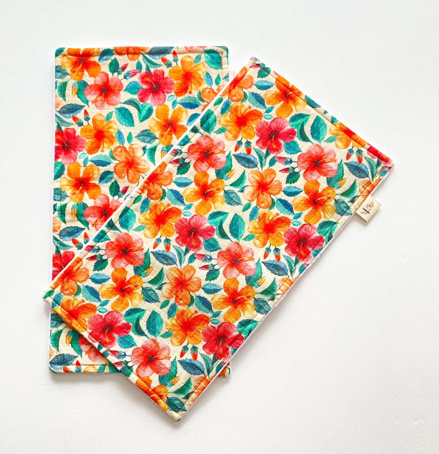 Hibiscus Burp Cloth