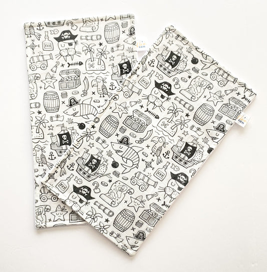 Pirate Burp Cloth